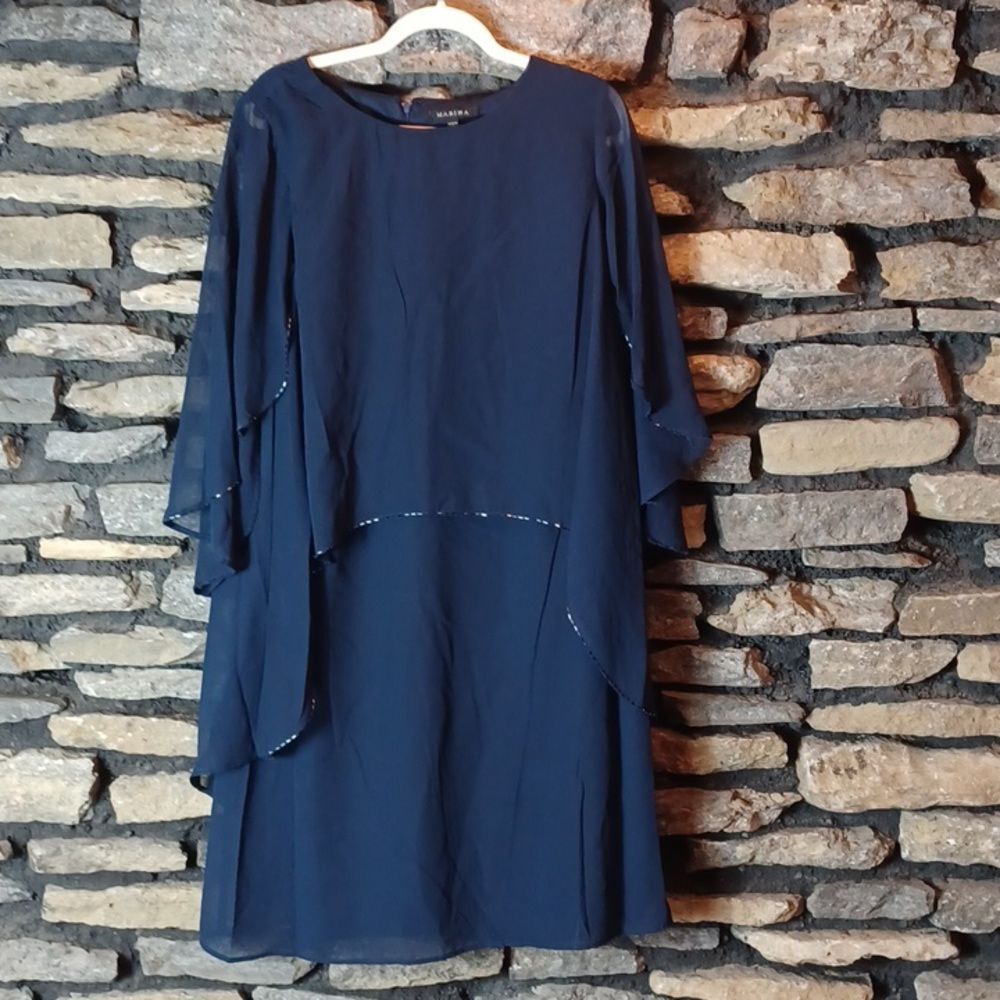 Women's Marina midi blue Sunday dress sz 12